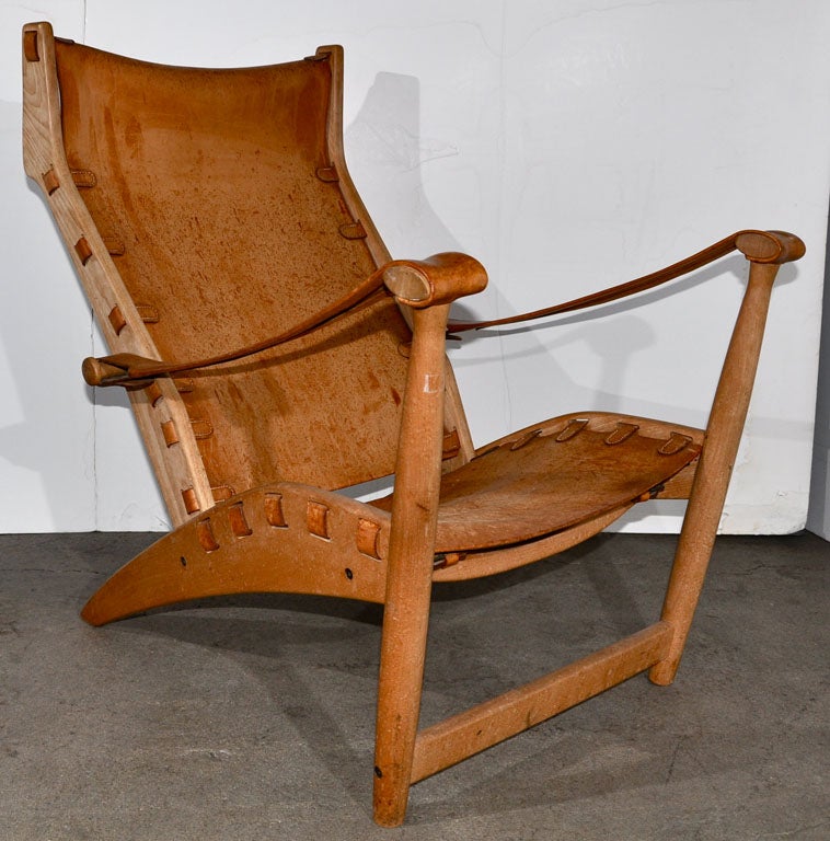 Mogens Voltelen easy chair w/light patinated leather