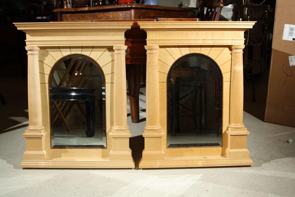 PAIR OF DAVID LINLEY "PORTICA" MIRRORS