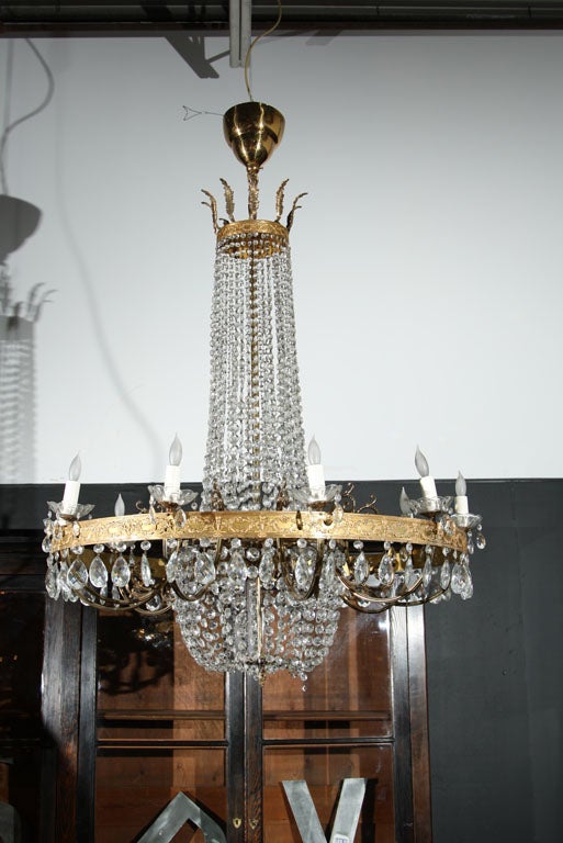 French Crystal and Ormolu Chandelier