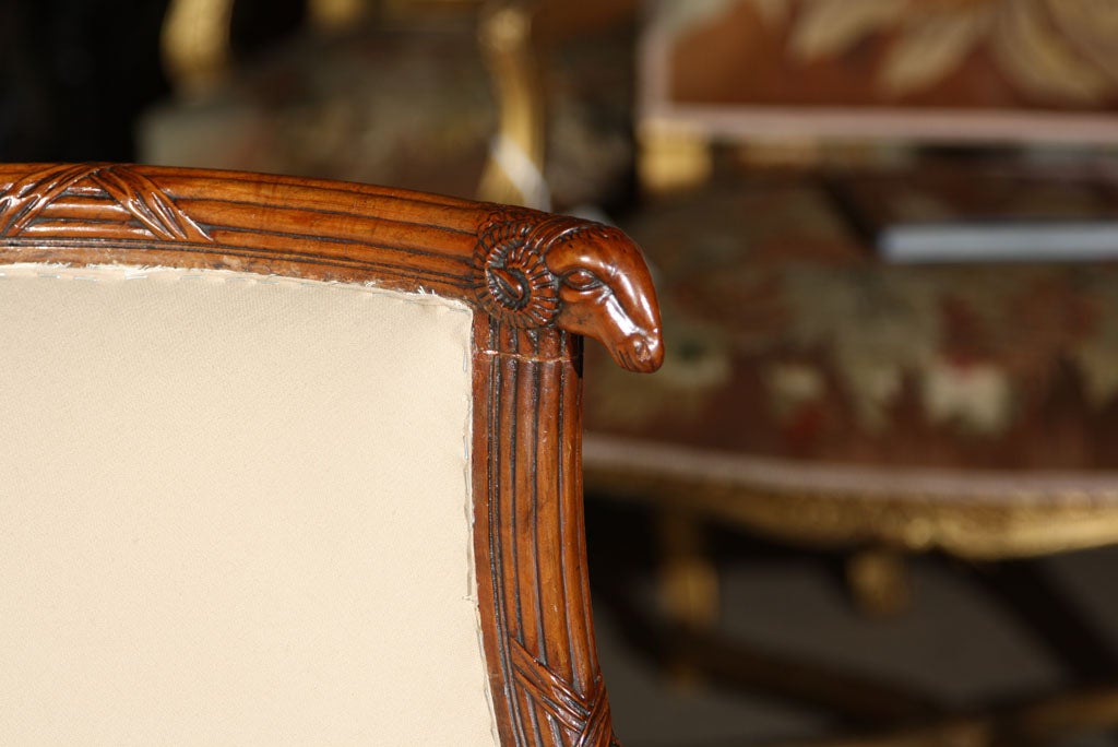 Louis XVI Mahogany Armchair For Sale 2
