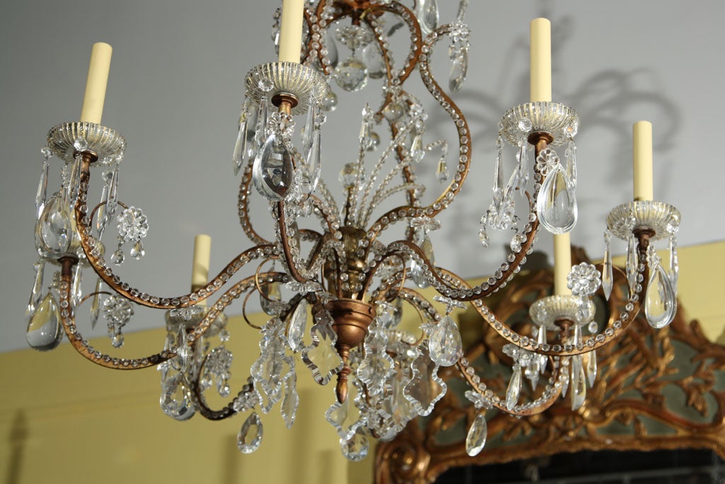 Beaded Crystal Chandelier For Sale 3