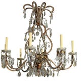 Antique Beaded Crystal Chandelier