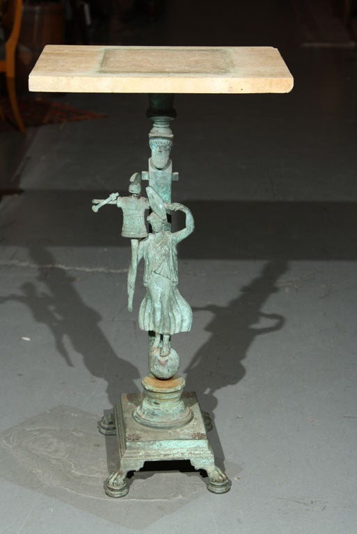 Grand Tour Marble and Bronze Table