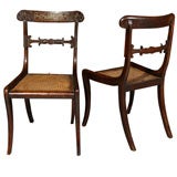 Pair of Regency Caned Side Chairs