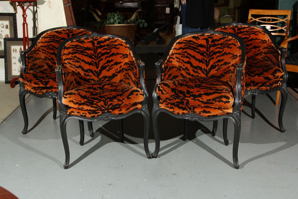 Set of Four French Bergeres