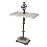 c1890 Cast Iron and Marble Occasional Table