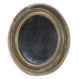 c1860 Gilt Oval Mirror with Patinated Frame and Looking Glass