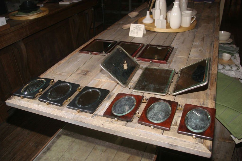 American Collection of late 19th Century Tri-fold Shaving Mirrors