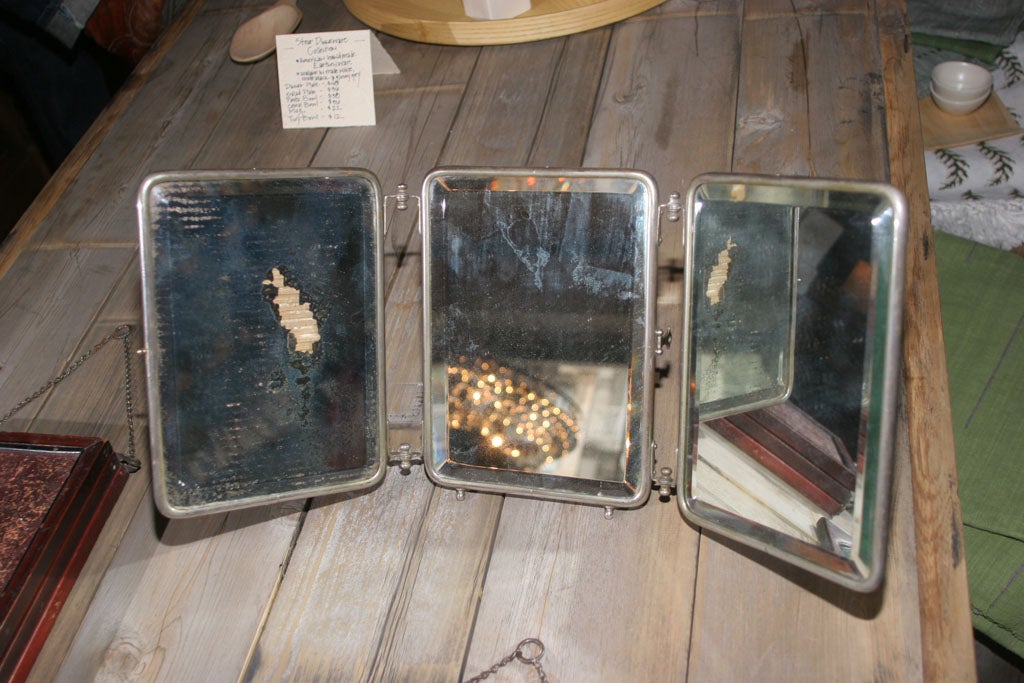Collection of late 19th Century Tri-fold Shaving Mirrors 3