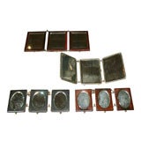 Collection of late 19th Century Tri-fold Shaving Mirrors