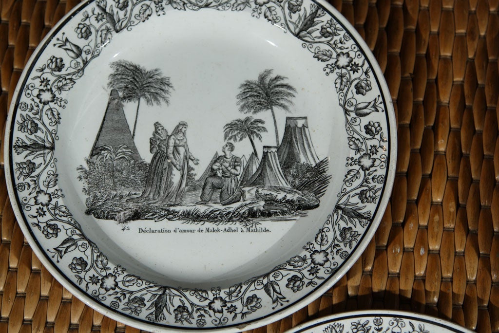 Set of Four French Creil Faience Plates 1