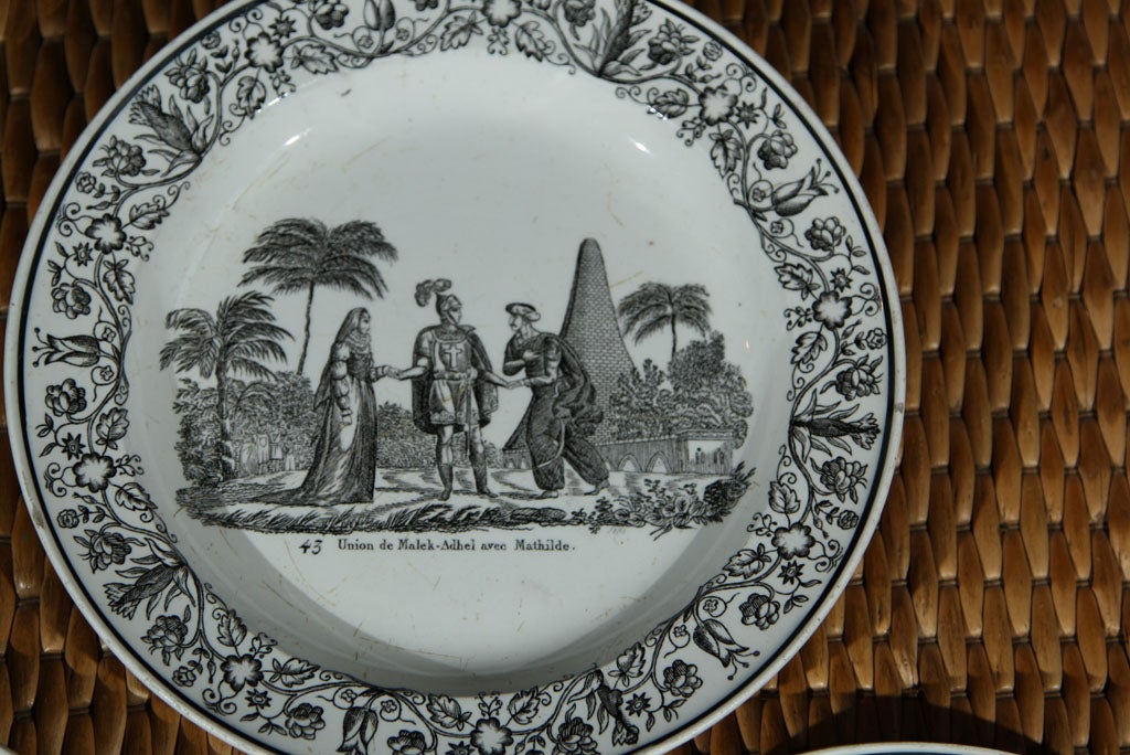 Set of Four French Creil Faience Plates 2