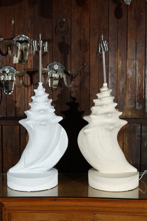 Huge scale plaster lamps.  23 3/4