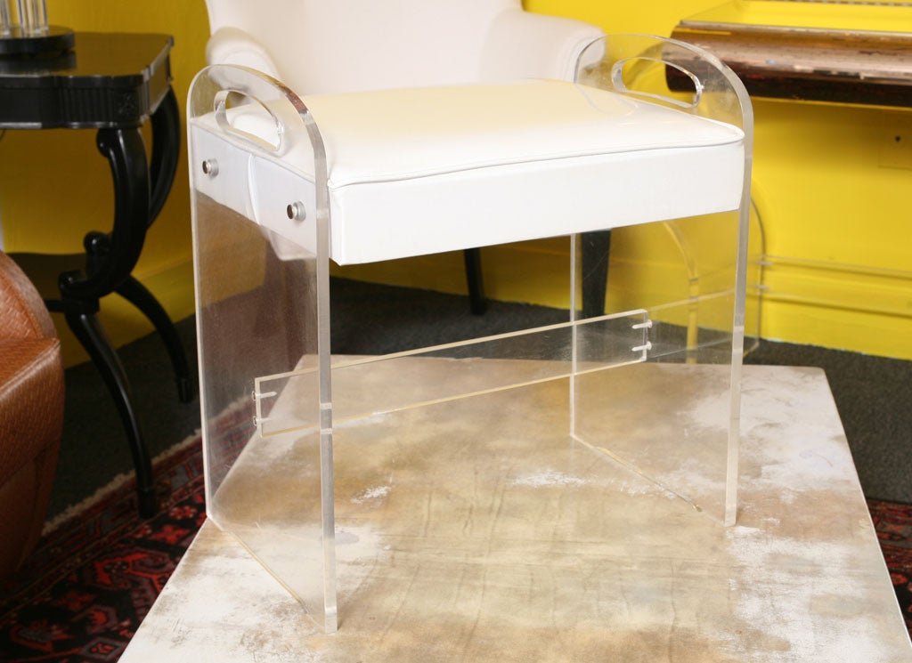 LUCITE BENCH OR SIDETABLE