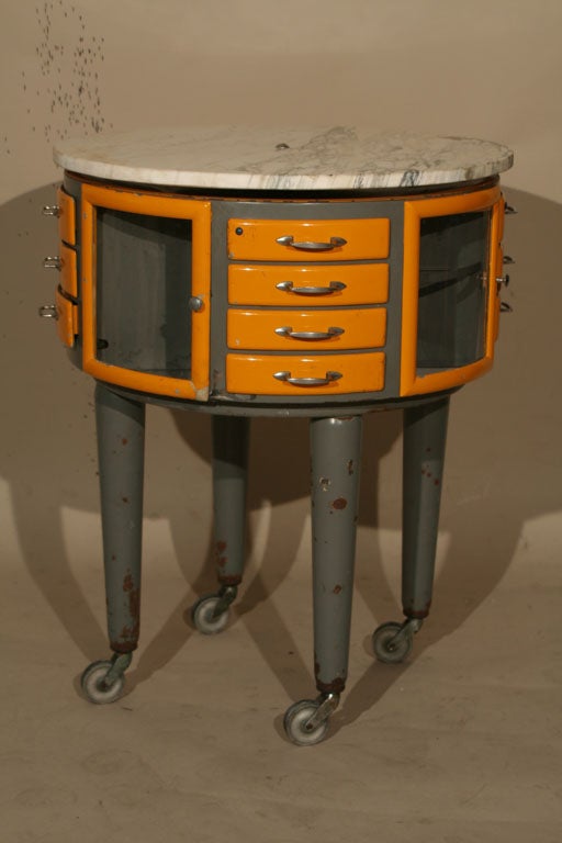 Dentist Tool Chest on Wheels with Rotating Top