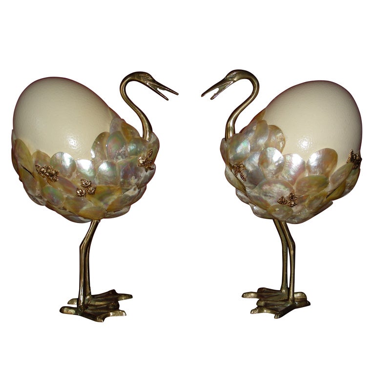 Two Ostriches by Frédérique Lombard Morel For Sale