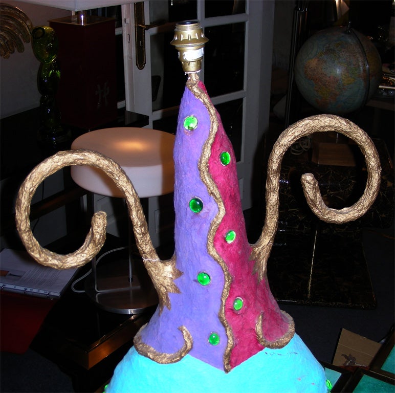 Lampe en papier mâché de la fin du XXe siècle par Tarass and Boulba en vente 3
