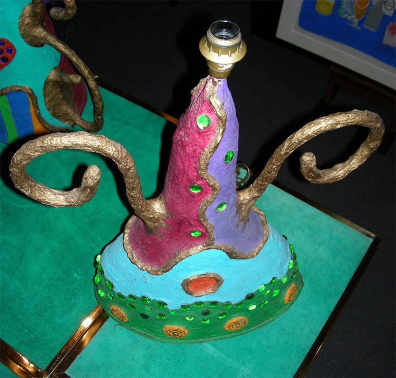 Lampe en papier mâché de la fin du XXe siècle par Tarass and Boulba en vente 4