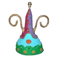 End of 20th Century Papier Mache Lamp by Tarass and Boulba