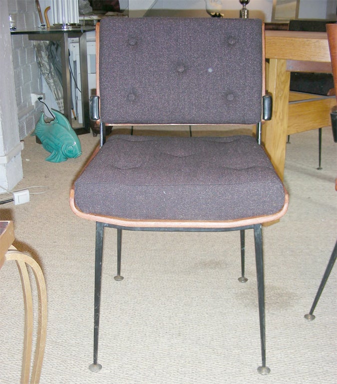 French Six 1950s Chairs by Alain Richard For Sale