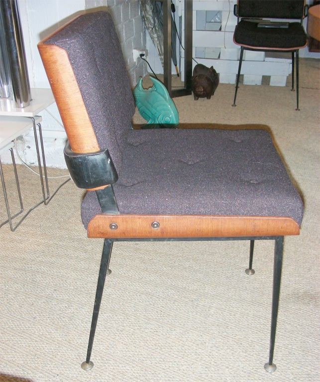 Mid-20th Century Six 1950s Chairs by Alain Richard For Sale