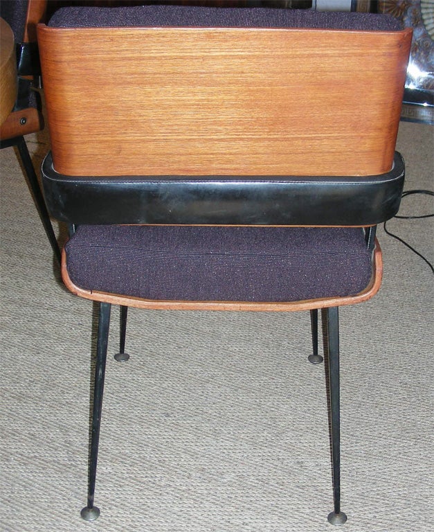 Six 1950s Chairs by Alain Richard For Sale 4