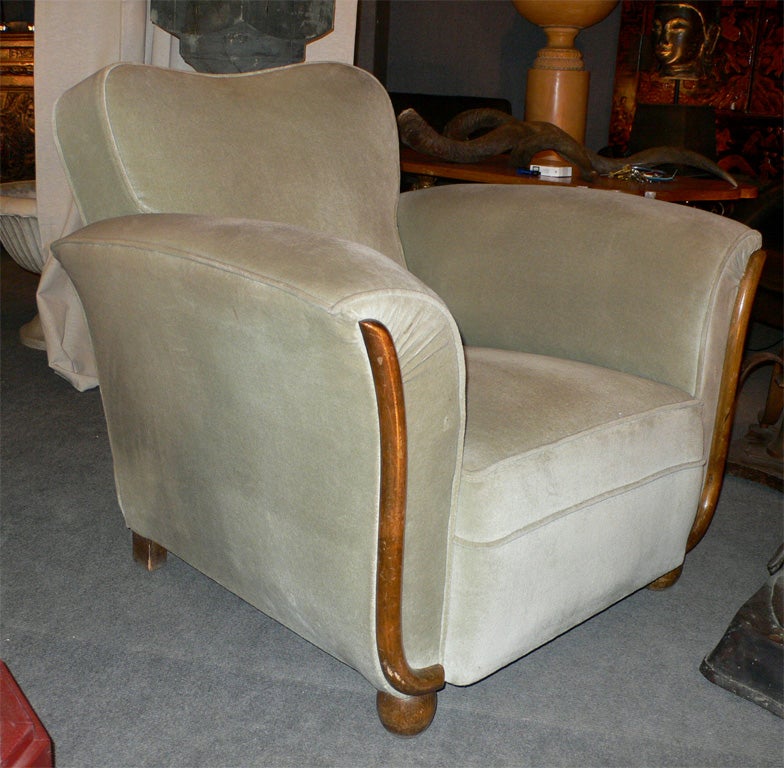 French Two 1940s Armchairs For Sale