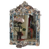 Large Mirror with Shell Frame by Frédérique Lombard Morel