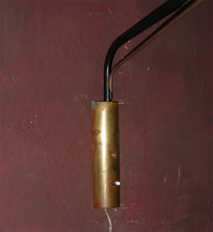 Metal 1950s Sconce by Pierre Guariche Edition Disderot For Sale
