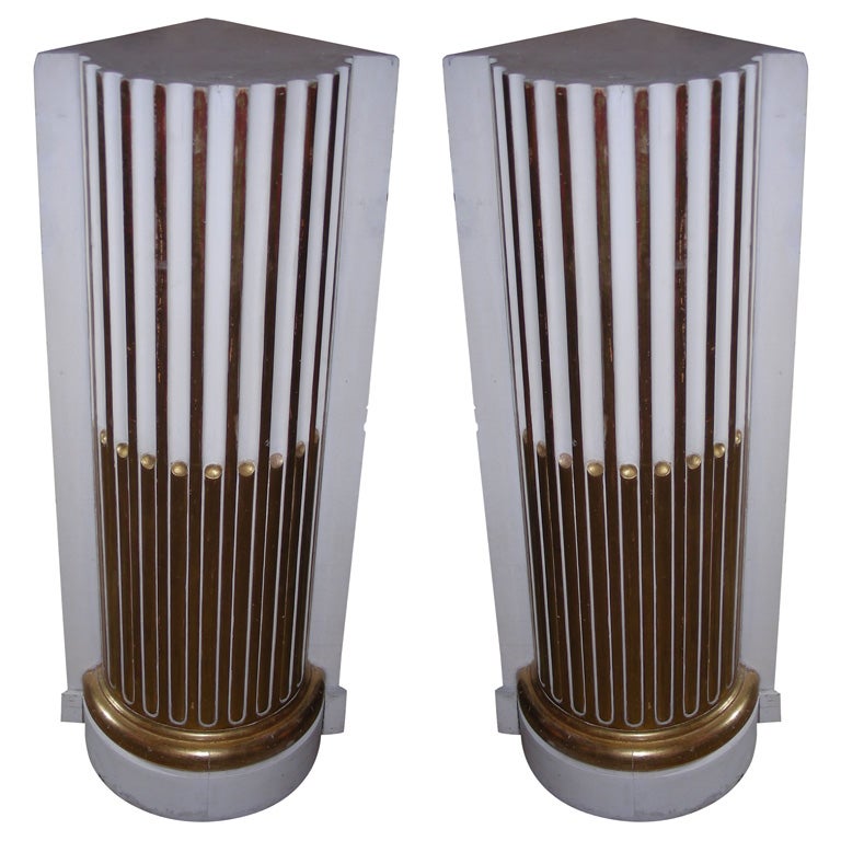 Two 1950s Fluted Columns For Sale