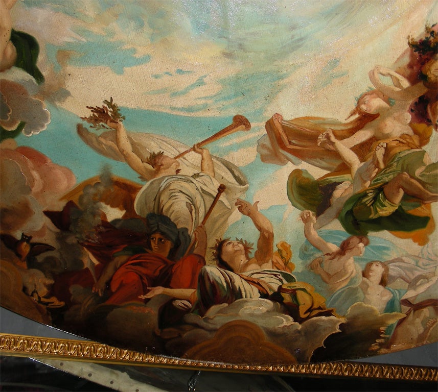 1870s Round Ceiling Painting of the Allegory of Music For Sale 1