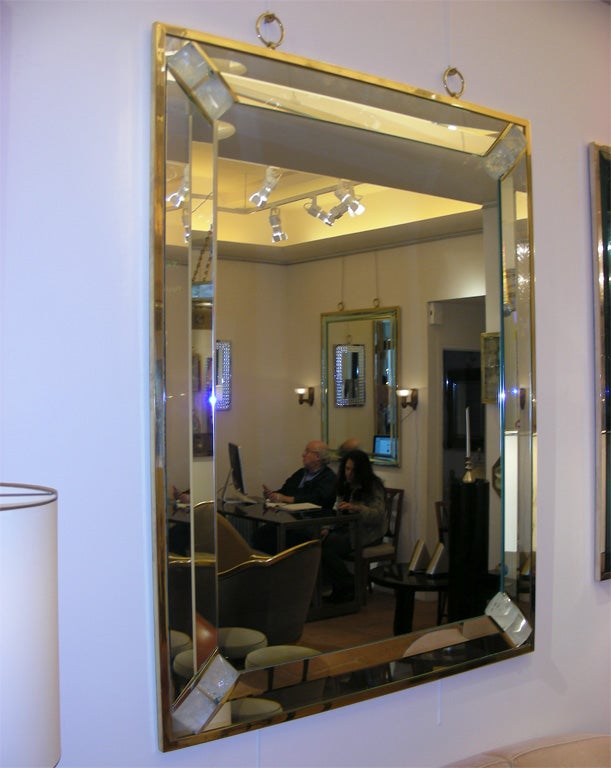 French Large Contemporary Mirror by André Hayat For Sale