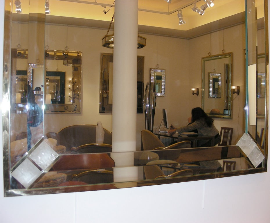Bronze Large Contemporary Mirror by André Hayat For Sale