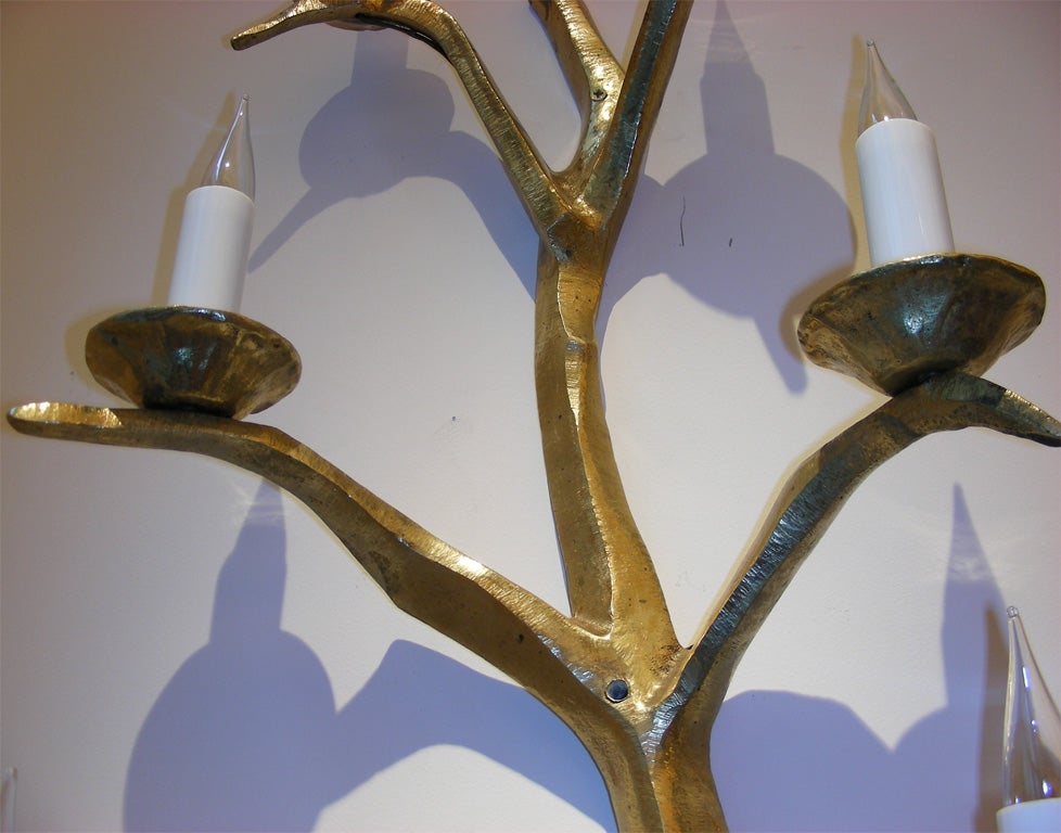 Exceptional Pair of Large 1950s Sconces by Felix Agostini 2