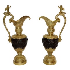 Antique Two End 19th Century Renaissance Style Ewers