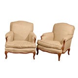 Pair of French Country Bergere Chairs