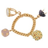 Vintage "Wonderland" 18K Gold Cham Bracelet