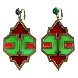Large Dangle Earrings by A. Davies