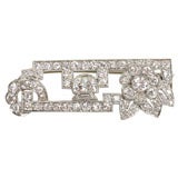 Plantinum Art Deco Diamond Pin