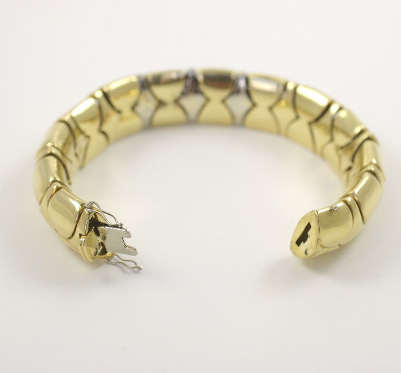 Two Tone Gold Diamond Bracelet  2