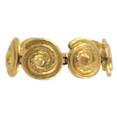 Vintage "Gold" Swirl Bracelet, Costume Jewelry