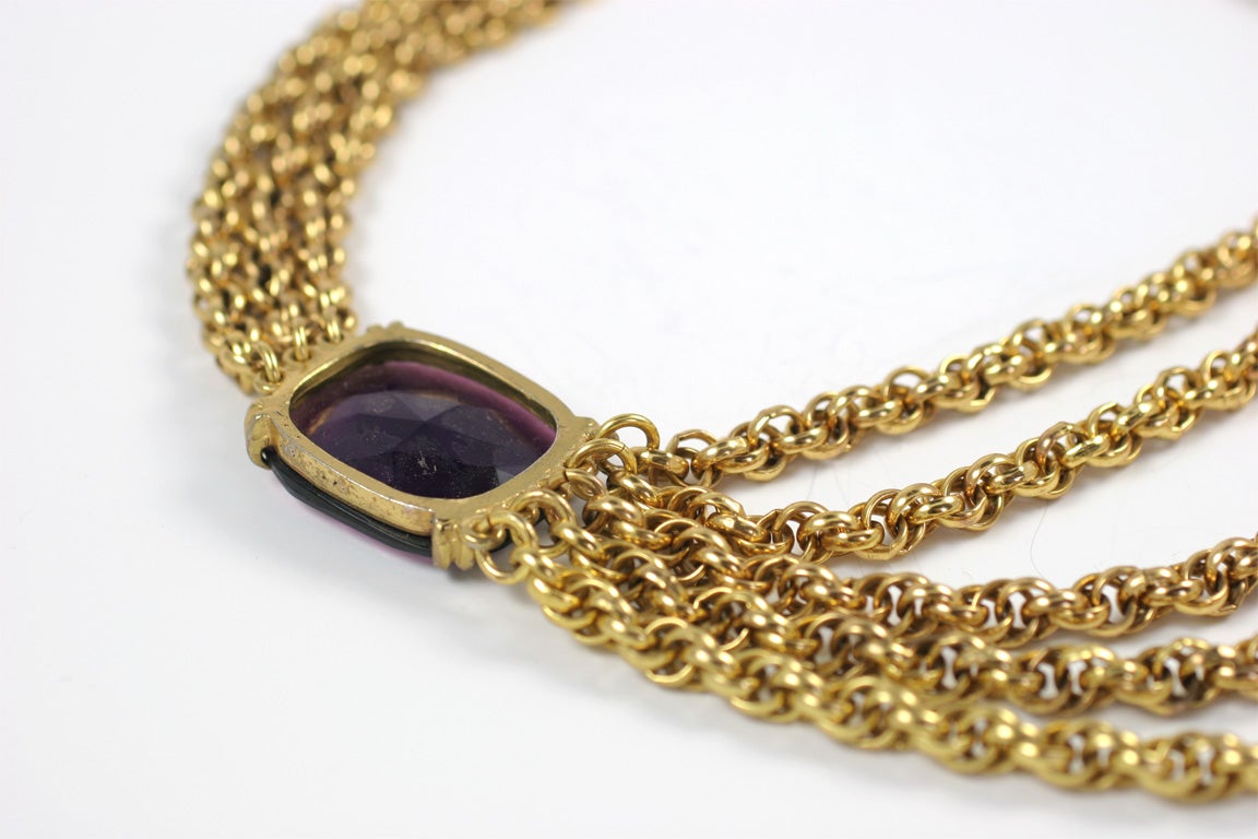 Leo Glass Necklace, Costume Jewelry 1