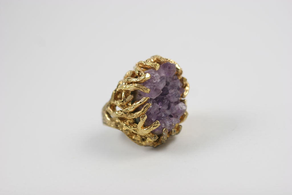 Panetta Amethyst Cluster Ring For Sale 3