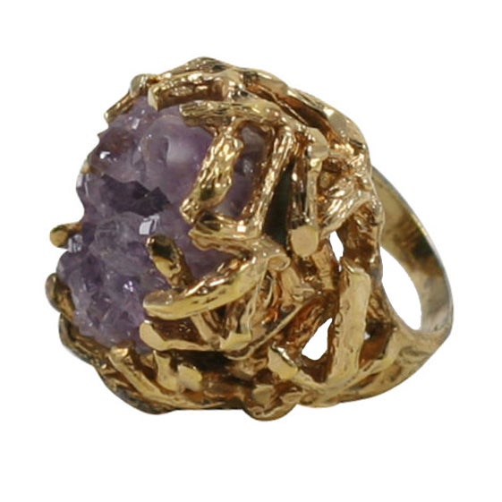 Panetta Amethyst Cluster Ring For Sale