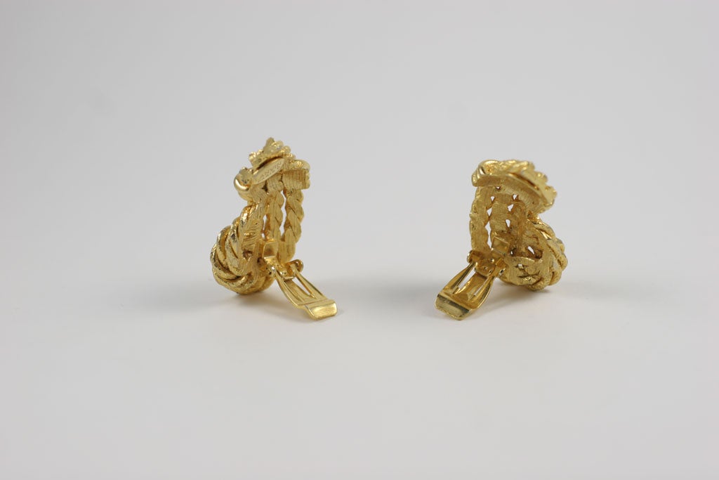 Lanvin Gilt Rope Earrings 3