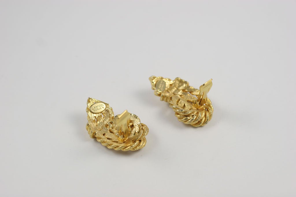 Lanvin Gilt Rope Earrings 4