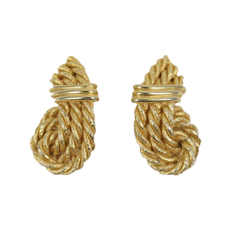 Lanvin Gilt Rope Earrings