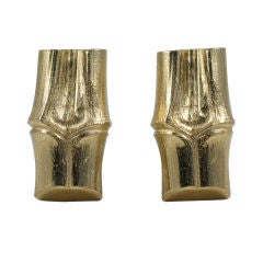 YSL Faux Bamboo Gilt Earrings 5