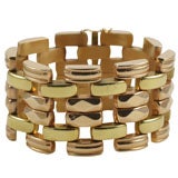 Bold 18K Yellow and Rose Gold Bracelet
