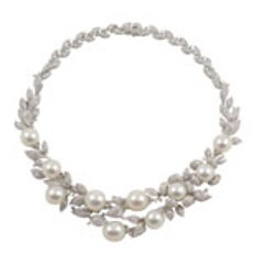 Diamond and Pearl necklace 1